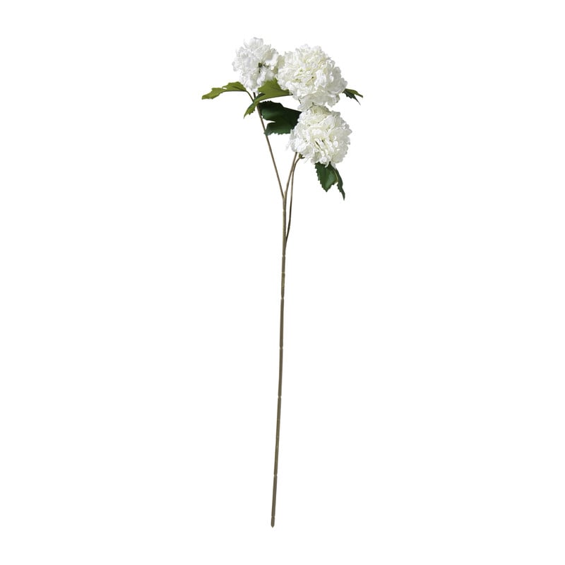Kunstbloem viburnum - wit - 69 cm