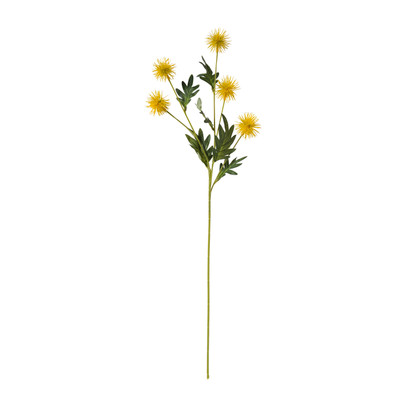 Kunstbloem chrysant - geel - 72 cm