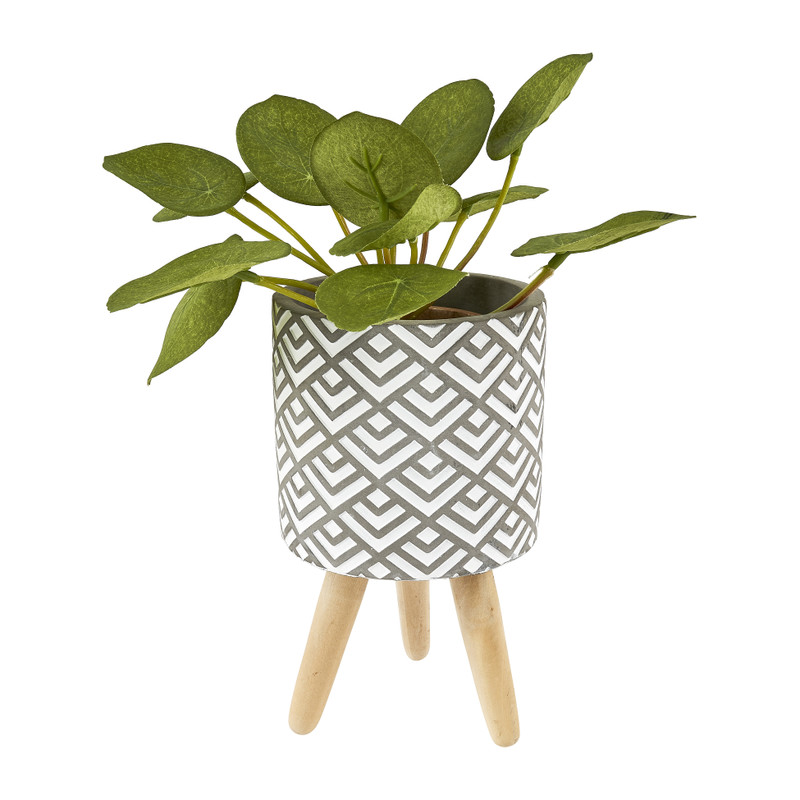 Cement potje - ø10.7x19 cm