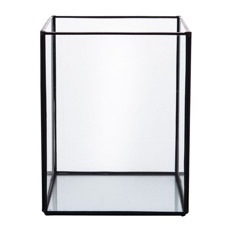 Veel Herenhuis Bank Terrarium vierkant - glas - 15x15x19 cm | Xenos