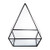 Terrarium driehoek - glas - 17x17x21,5 cm