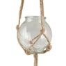 Plantenhanger glas macramé - 21x20 cm
