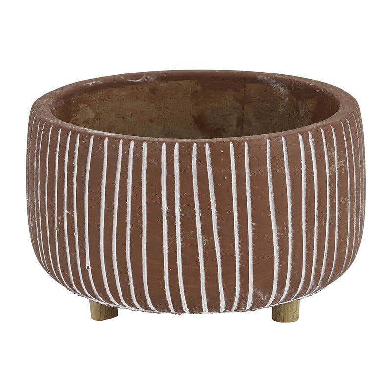 Plantenpot - oranje - ø13.5x8.5 cm 