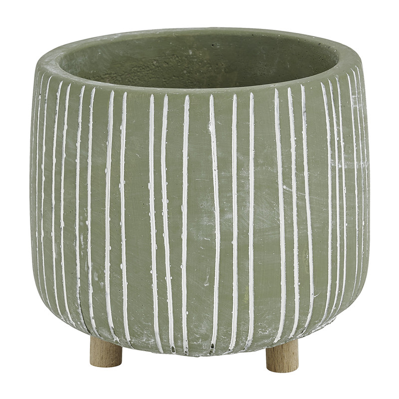Plantenpot - groen- ø11x10 cm 