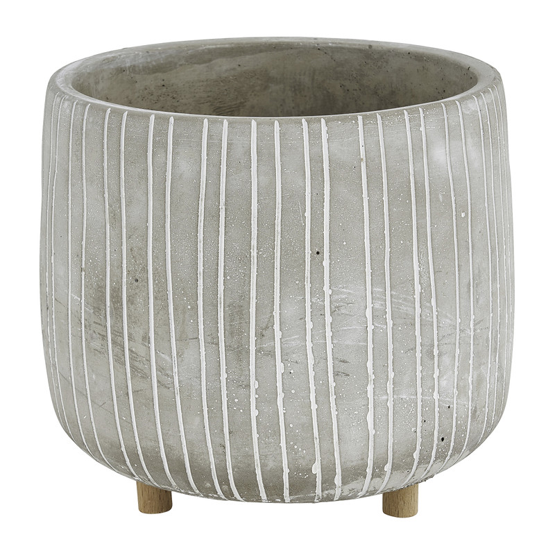 Plantenpot - grijs - ø14.5x14 cm 