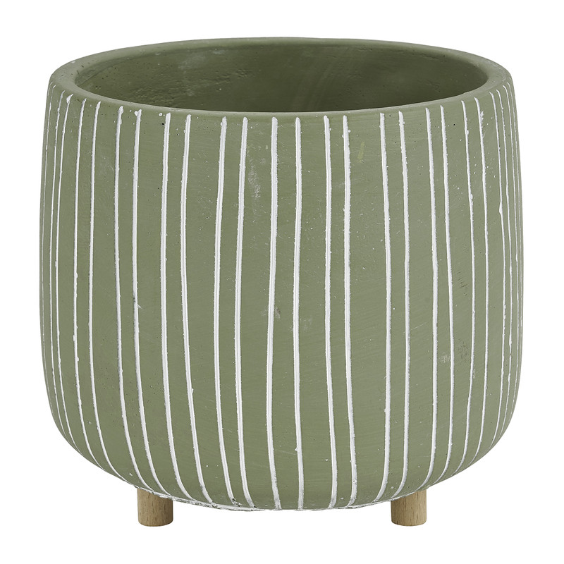 Plantenpot - groen- ø14.5x14 cm 