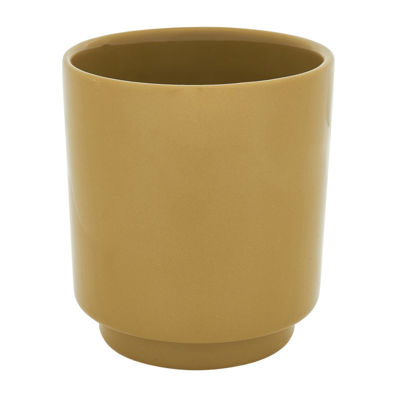 Keramiek plantenpotje - bruin - ø9x10 cm