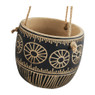 Azteken planthanger - zwart - ⌀13.5x13 cm
