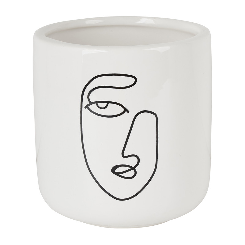 Bloempot met gezicht - Ø11x11 cm