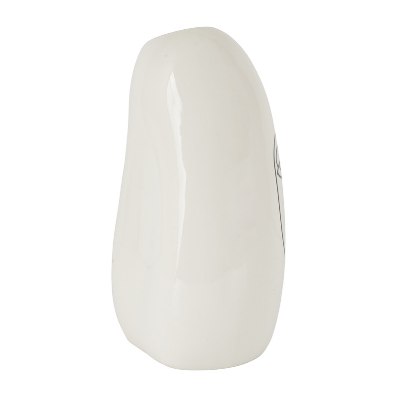 Vaas met gezicht - lang - Ø9,5x17,3 cm