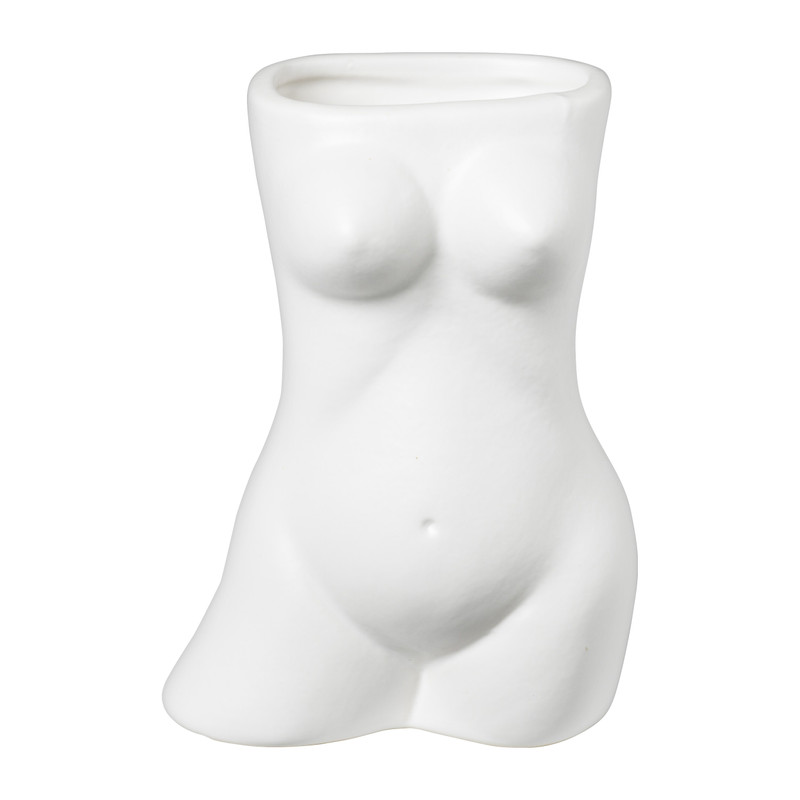 Vaas body - wit - 10.3x7.5x14.5 cm