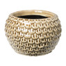 Bloempot blad - beige - ø15,8x10,5 cm 