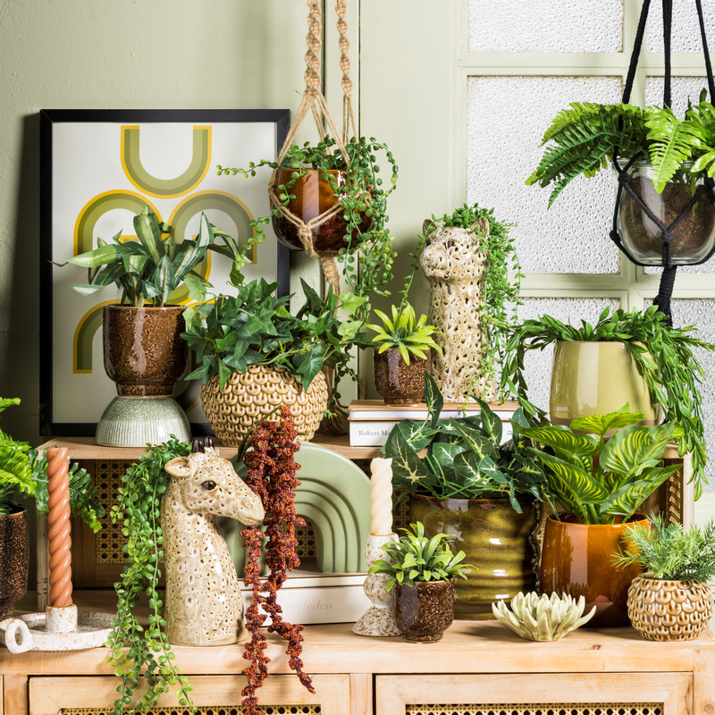 Plantenpot - bruin - ø13,5x13 cm