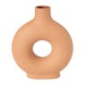 Donut vaas - terra - 14.5x5x17.5 cm 