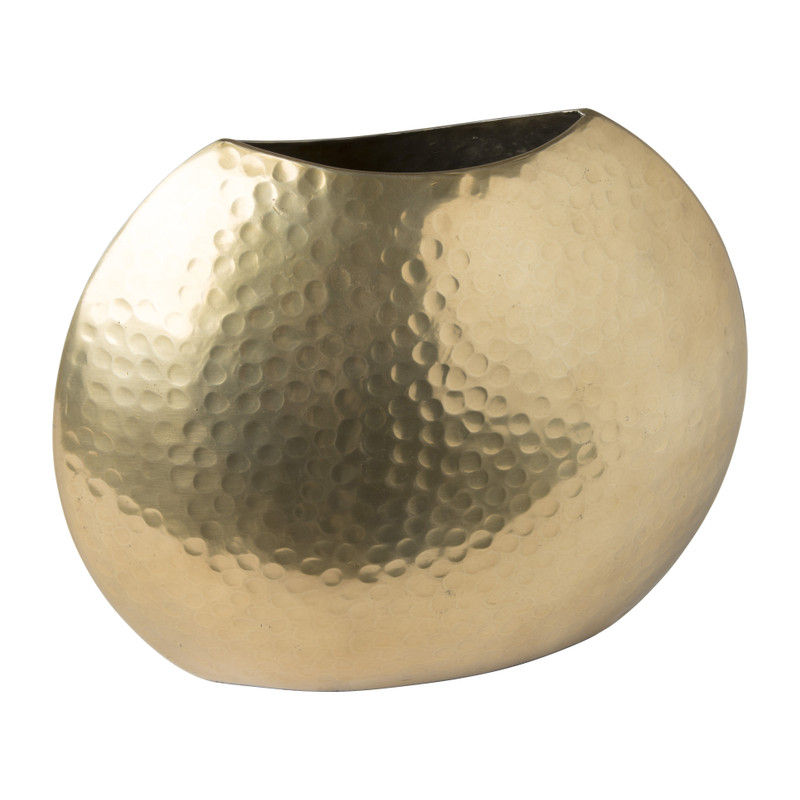 Vaas rond - goudkleurig - 28x22 cm