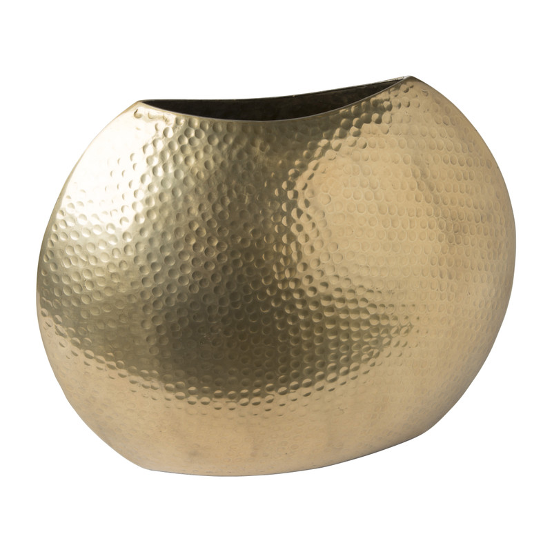 Vaas rond - goudkleurig - 36x28 cm