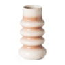 Vaas ribbel - nude - 10x10x19 cm