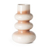 Vaas ribbel - nude - 15x15x25cm