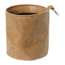 Plantenpot leer - bruin - 12.5x12.5x14 cm 