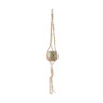 Plantenpot met hanger - groen - 13x13x95 cm