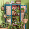 Plantenpot met hanger - groen - 13x13x95 cm