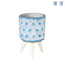 Plantenpotje blauw/wit- diverse varianten - ø6,5x12,5 cm 
