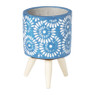 Plantenpotje blauw/wit- diverse varianten - ø6,5x12,5 cm 