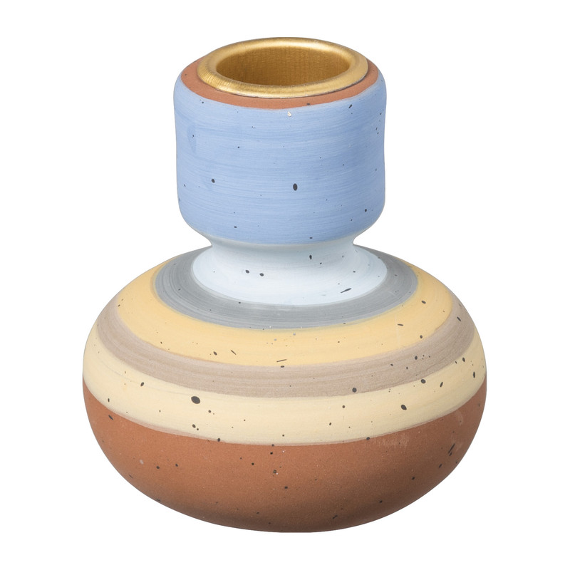 Kandelaar terracotta - diverse varianten - 8.5x9.4 cm