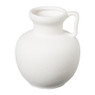 Vaas keramiek 1 oor - wit - ø15.5x17.5 cm