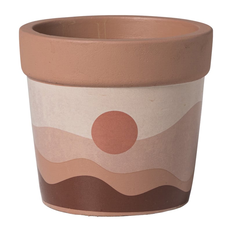 Plantenpot keramiek Maan - diverse varianten - 10.5x10.5x10 cm