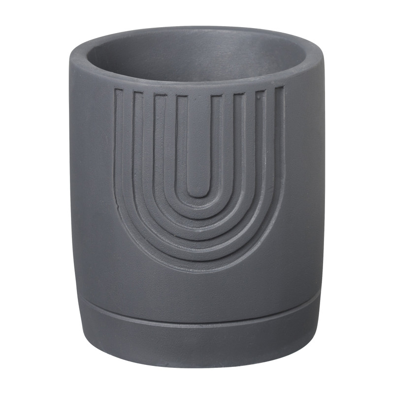 Plantenpot regenboog - zwart - ø10.5x12 cm