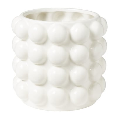 Bloempot bubbel - wit - ø15x15 cm