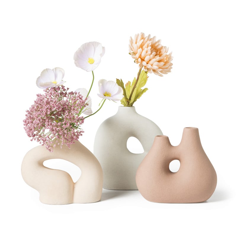 Vaas donut - bruin - 8.5x15 cm