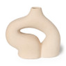 Vaas donut - beige - 8.5x14.5 cm 