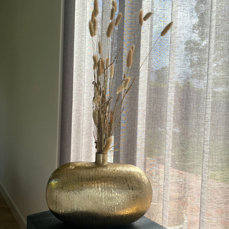 Vaas plat - goud - 21x29x9.5 cm