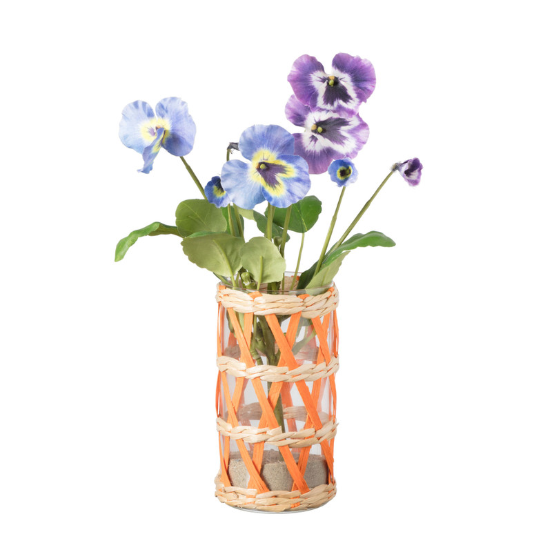 Vaasje zeegras - diverse varianten - ø8x15 cm