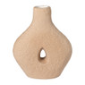 Vaasje donut - lichtbruin - 18x15.5x5 cm 