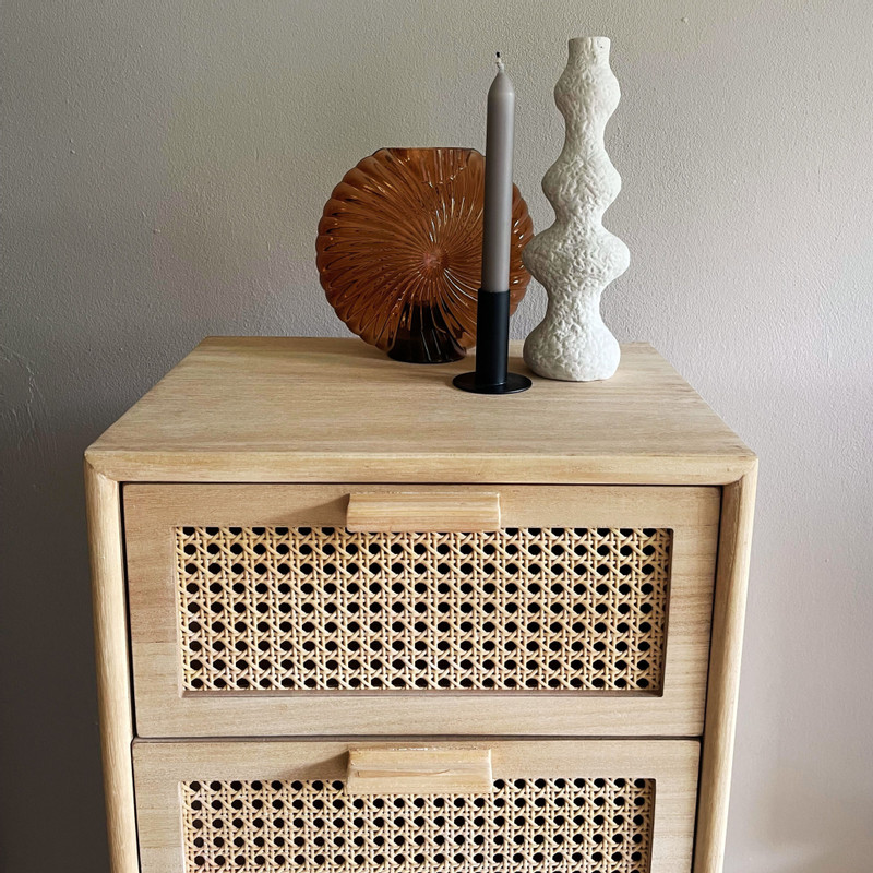 Vaasje lang - wit - ø8x25 cm