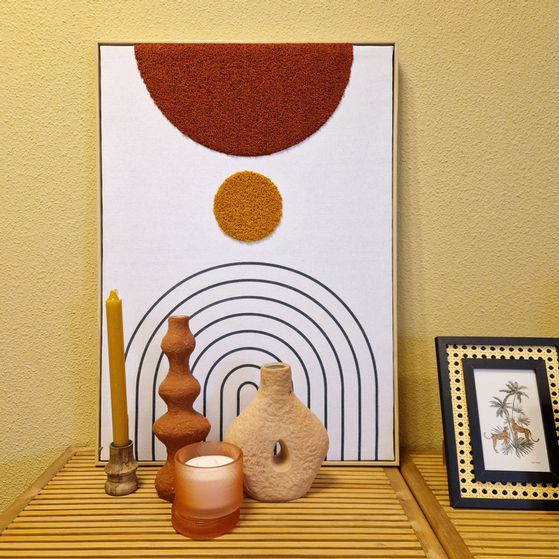 Vaasje lang - terra - ø8x25 cm