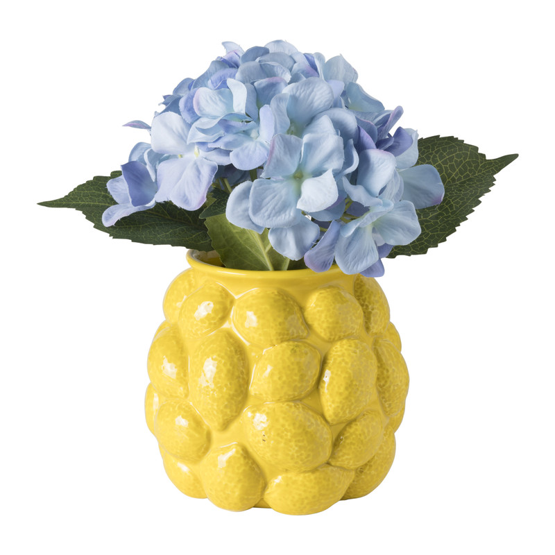 Vaas citroen - geel - ø16.2x13.5 cm