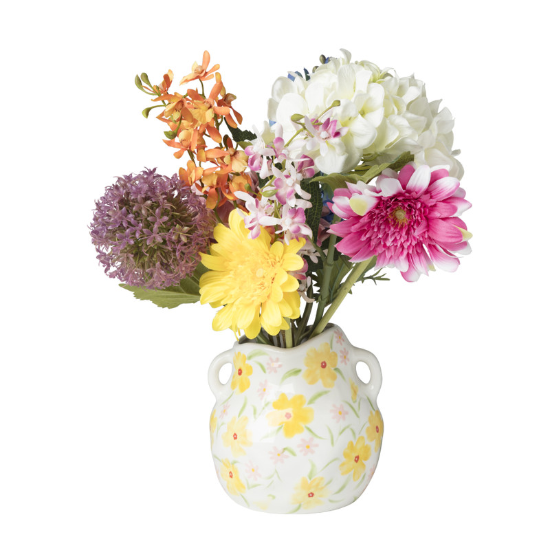 Vaas bloemen laag - 18.5x20x17.5 cm 