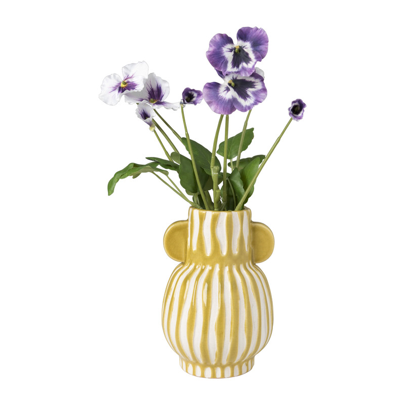 Vaas 2-oor - geel - ø11x16 cm