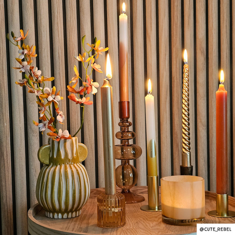 Vaas 2-oor - geel - ø11x16 cm