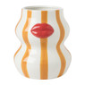 Vaas lip gestreept - 16.5x16.3x18 cm