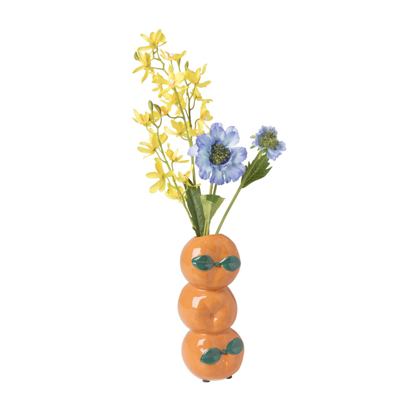 Vaas sinaasappel - oranje - ø8.5x19.5 cm