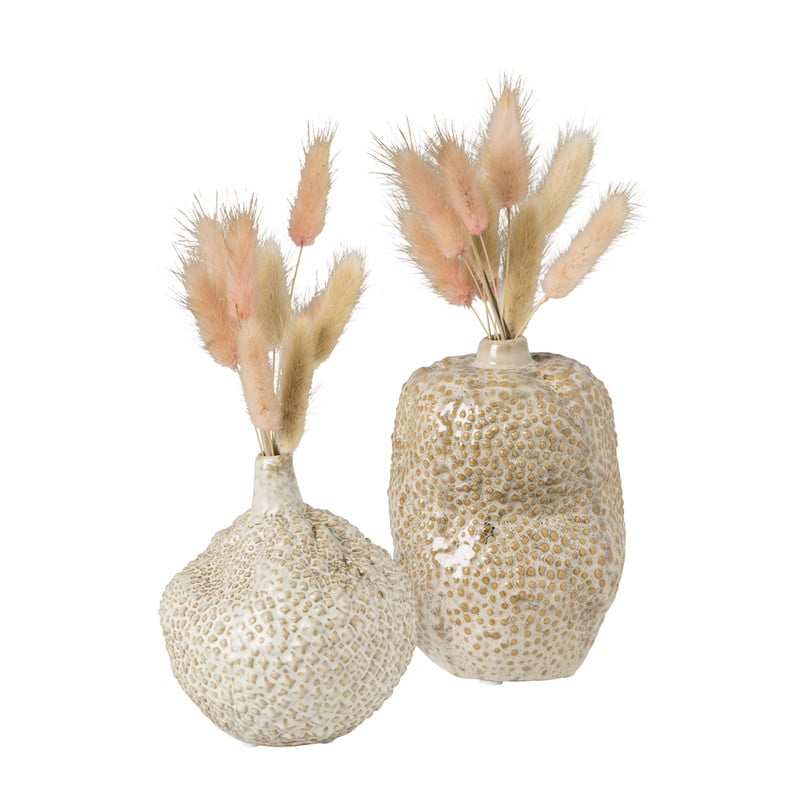 Vaasje bol - beige - ø12.5x11 cm