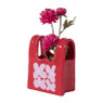 Vaas handtas Bianca - rood/roze - 17.5x14x8.5 cm