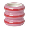 Bloempot rib klein - rood/roze - ø8x8 cm