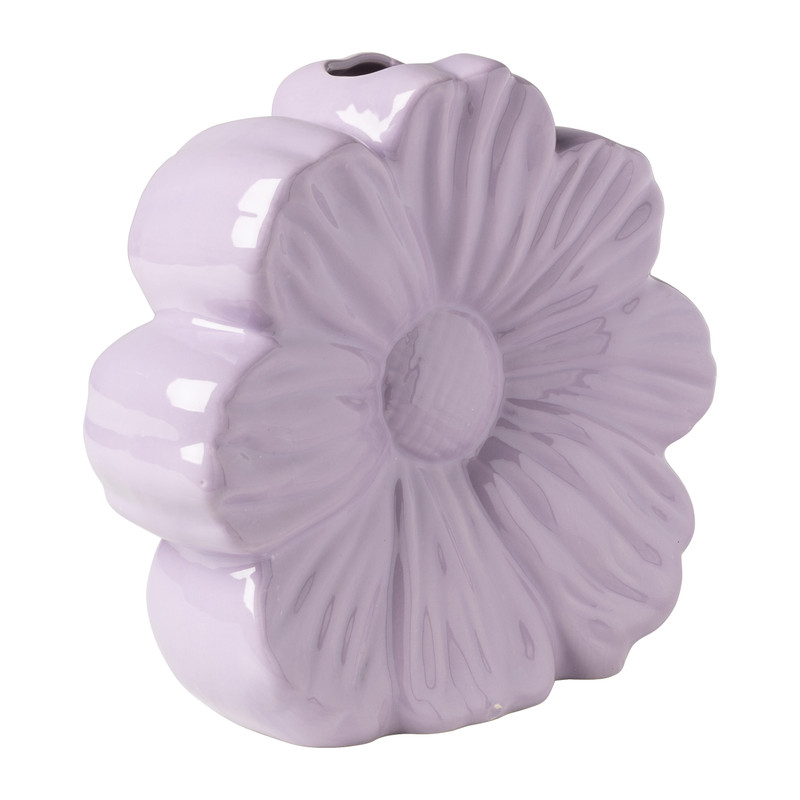 Vaas bloem groot - paars - 20x19.5x7 cm