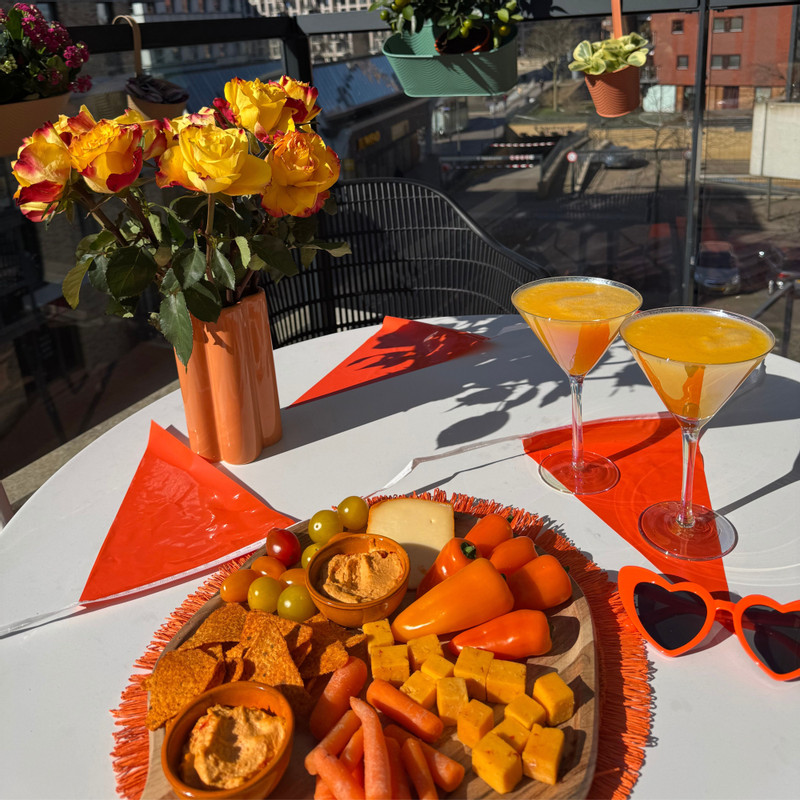 Vaas klaver - oranje - ø10x18 cm